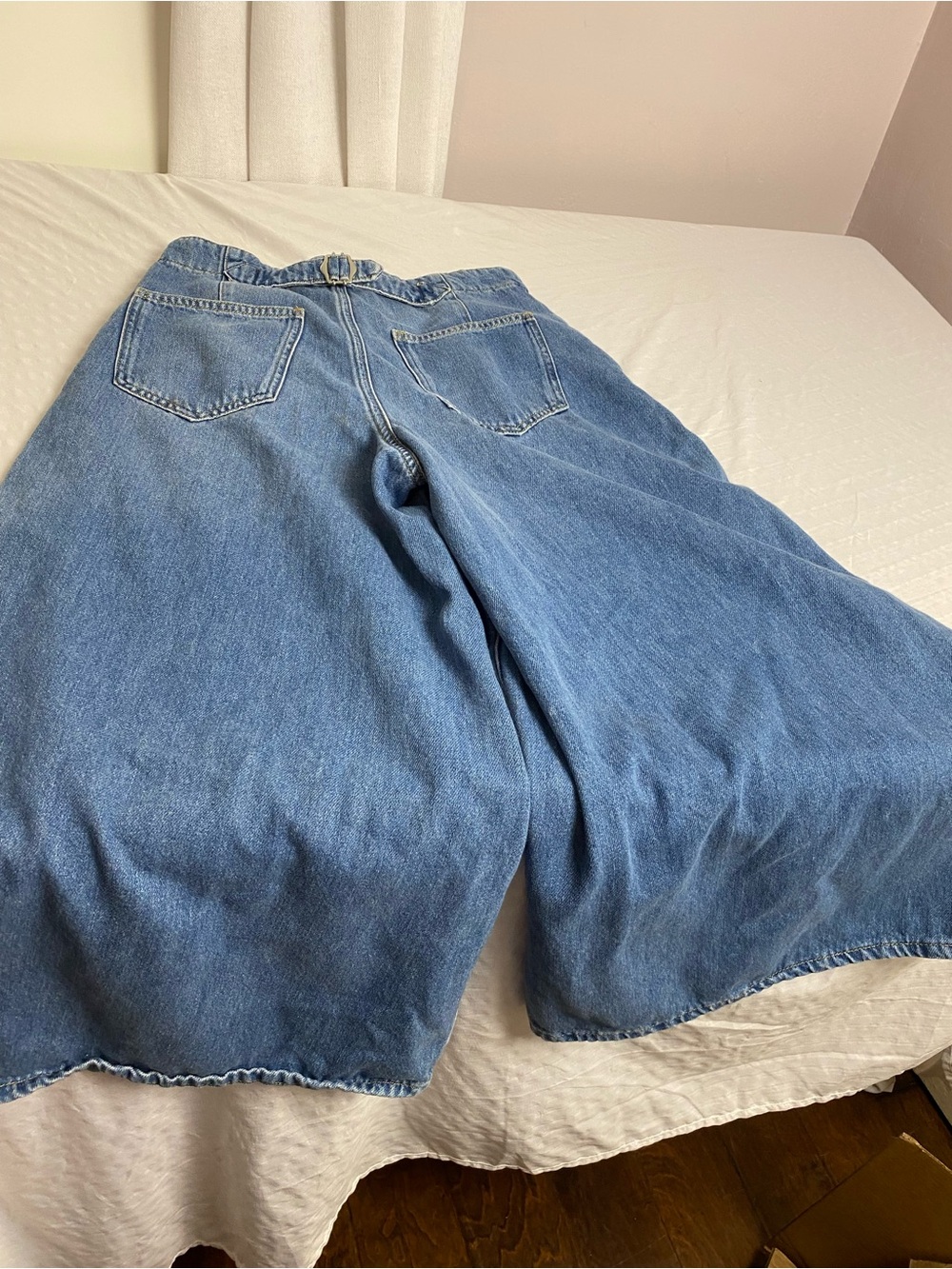 Pilcro Wide-Leg Light Blue Denim Jeans - Picture 5 of 7